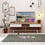 Hanah Home Glasgow Soporte de TV Roble y Blanco